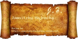 Jamnitzky Hajnalka névjegykártya