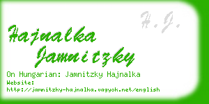 hajnalka jamnitzky business card